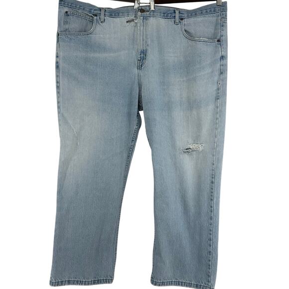 Saddlebred Other - Saddlebred Big & Tall Classic Fit Jeans Mens 50 x 30 Distressed Lt Wash Cowboy
